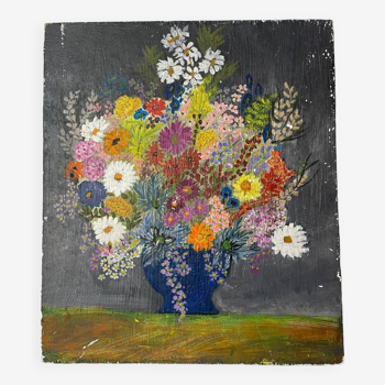 Ancien tableau « Bouquet de Fleurs »