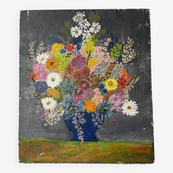 Old painting “Bouquet of Flowers”