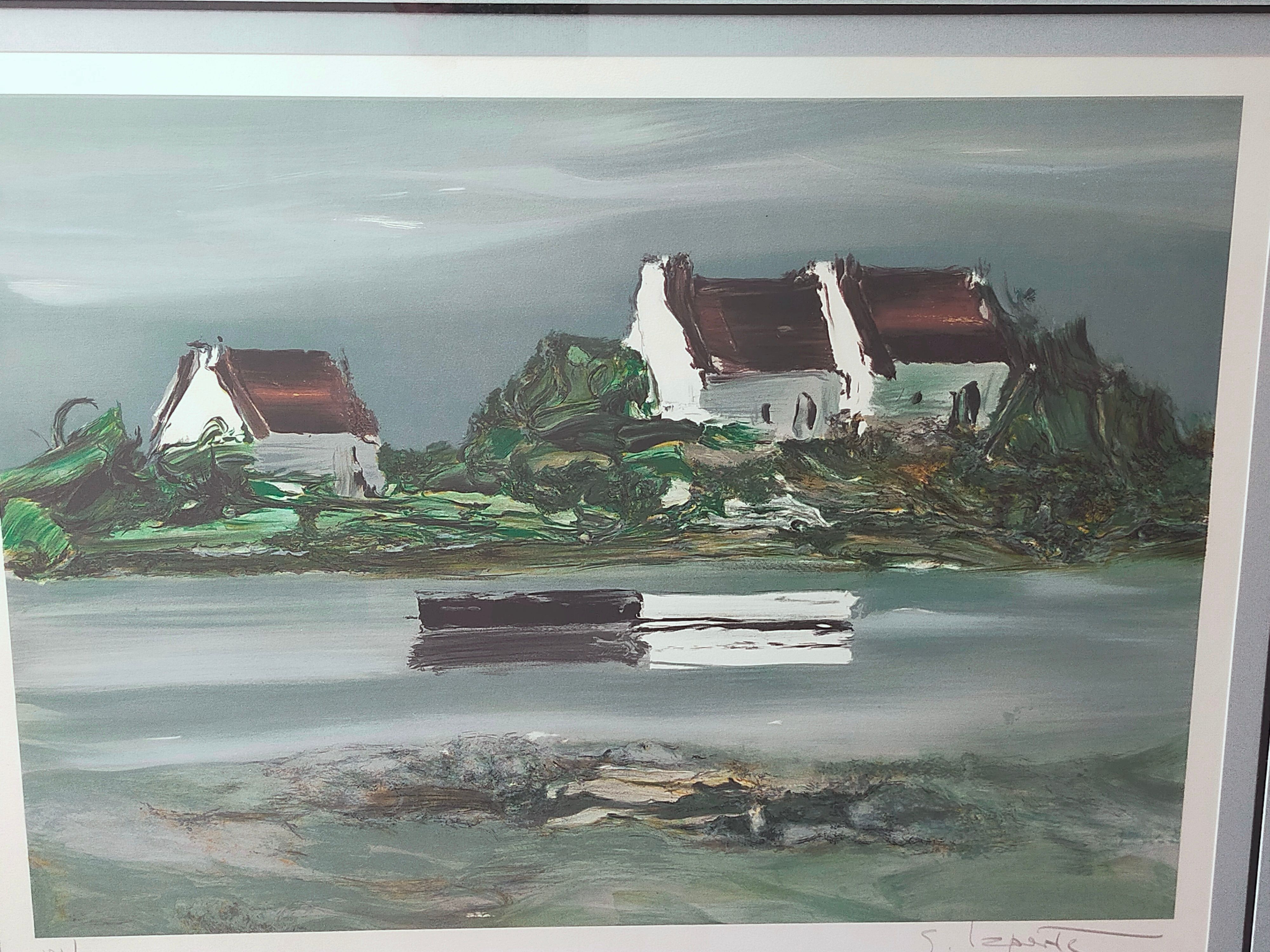 版画 ES LAPORTE lithograph 版画 ES LAPORTE lithograph Georges Laporte lithograph signed and