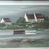 Georges Laporte lithograph signed and numbered landscape of brittany