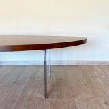Oval wooden coffee table, 1960