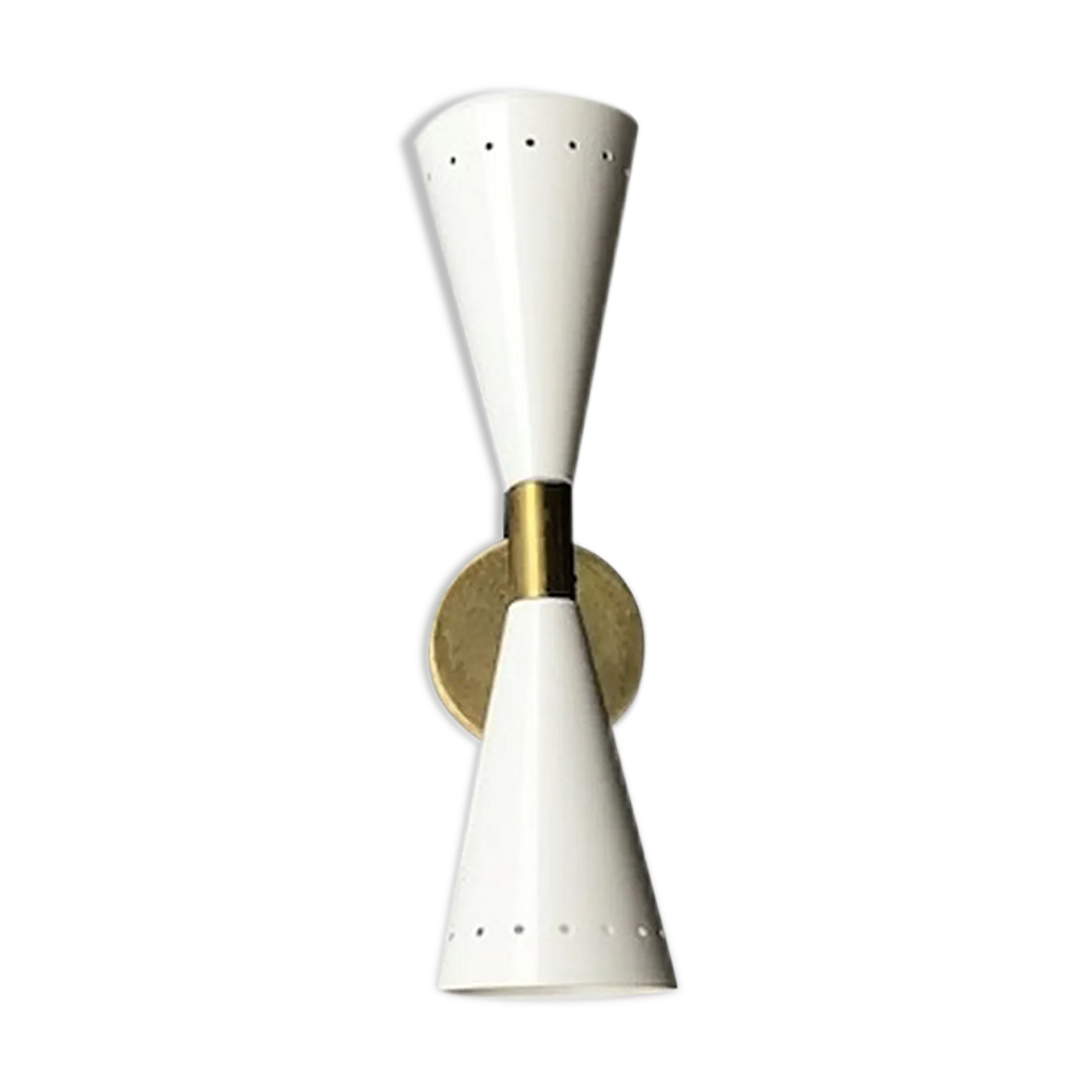 Italian flutte wall lamp ivory white