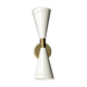 Italian flutte wall lamp ivory white