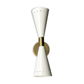 Italian flutte wall lamp ivory white