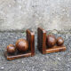 Pair of vintage wooden book greenhouses