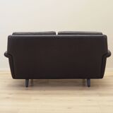 Canapé en cuir marron, design danois, années 60, designer : Aage Christiansen, manu