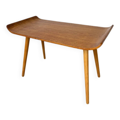 Table basse console chêne Baumann années 60