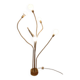 Vintage model F415 floor lamp in gold metal, Saint Germain Lumière edition, 1970