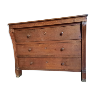 Solid oak sideboard with 3 drawers