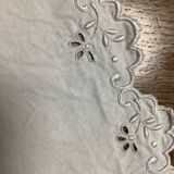 Embroidered table placemat with initials AW