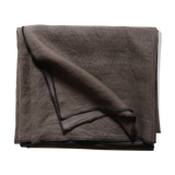 Brown linen tablecloth