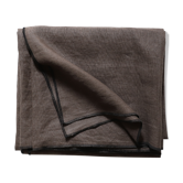 Brown linen tablecloth