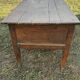 Antique Louis XV paneled table with 3 front drawers in solid cherry wood