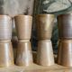 8 vintage stoneware glasses