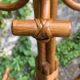 Vintage 1970s rattan parrot coat rack