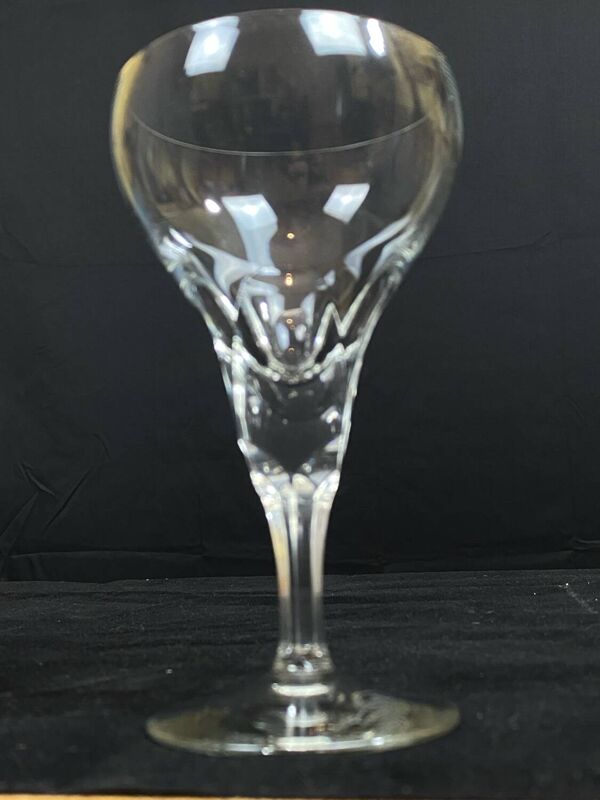 lot de 6 verres à vin anciens en cristal taillé type tulipe de la pres