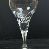 set of 6 antique cut crystal wine glasses in tulip shape from the pres