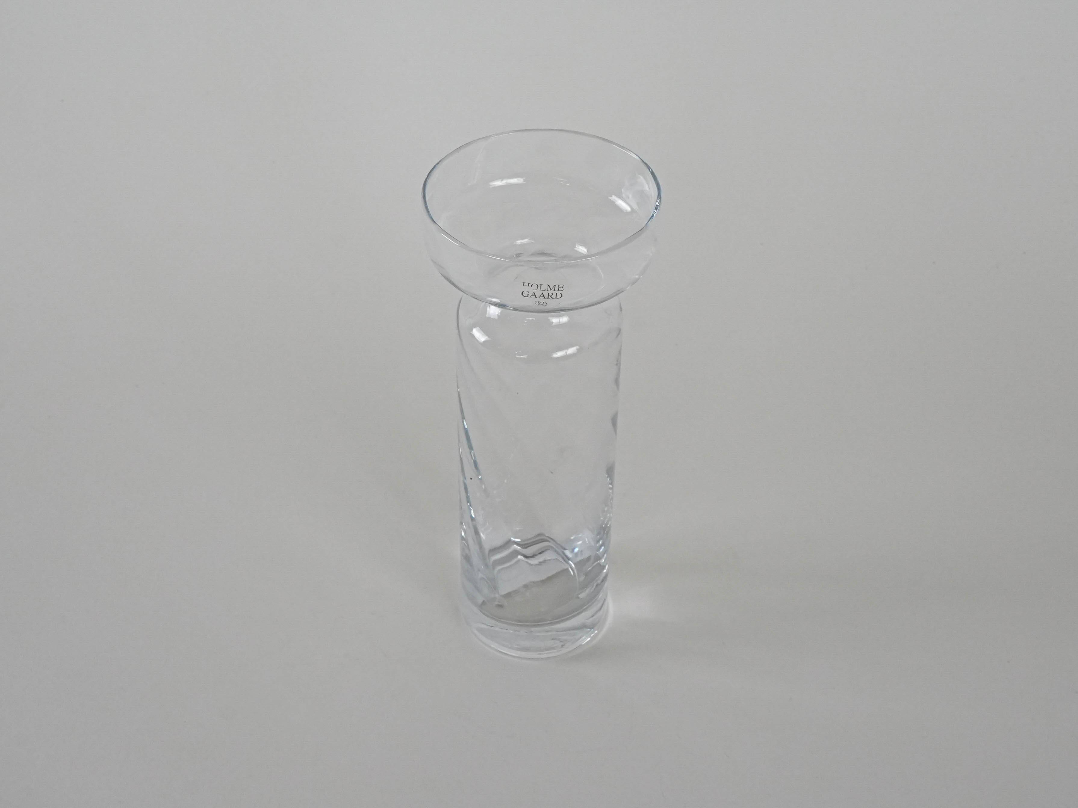 Glass vase, Danish design, 1970s, manufacturer: Holmegaard