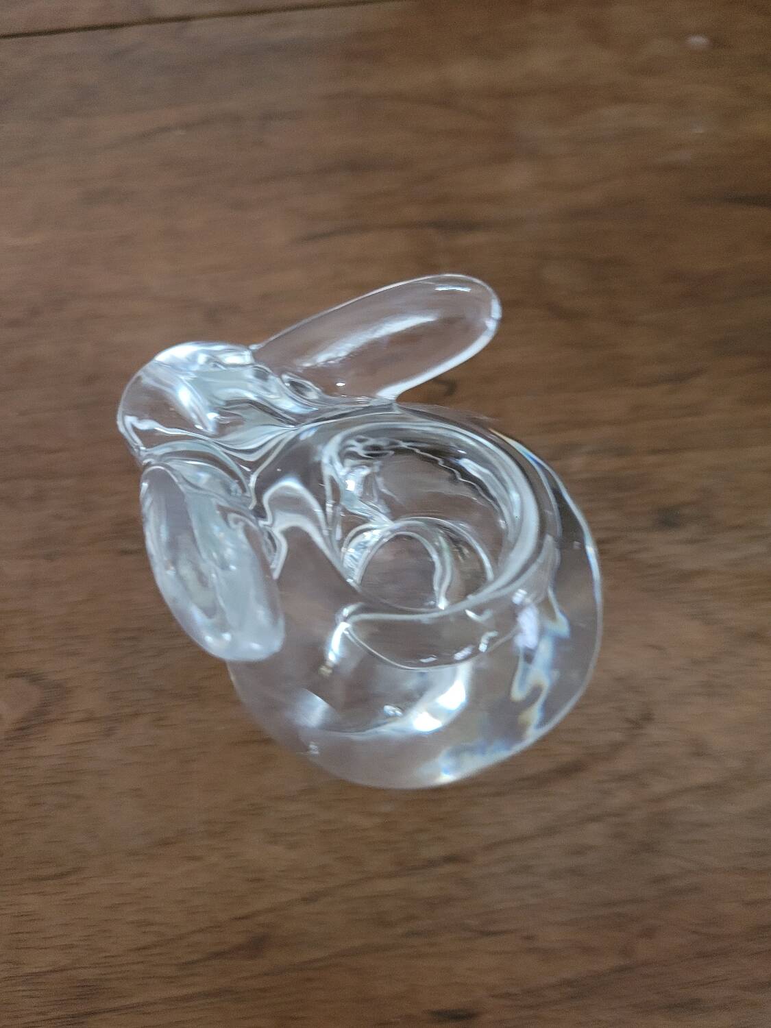 Small crystal rabbit candle holder