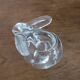 Small crystal rabbit candle holder
