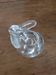 Small crystal rabbit candle holder