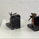 Vintage marble and brass bookend