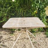 Perforated sheet metal garden table