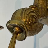 Pair of bronze wall sconces with dolphins by Maison Jansen