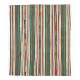Tapis kilim vintage turc Oushak fait à la main en laine et coton vert 160x190