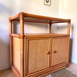 Vintage rattan and cane sideboard