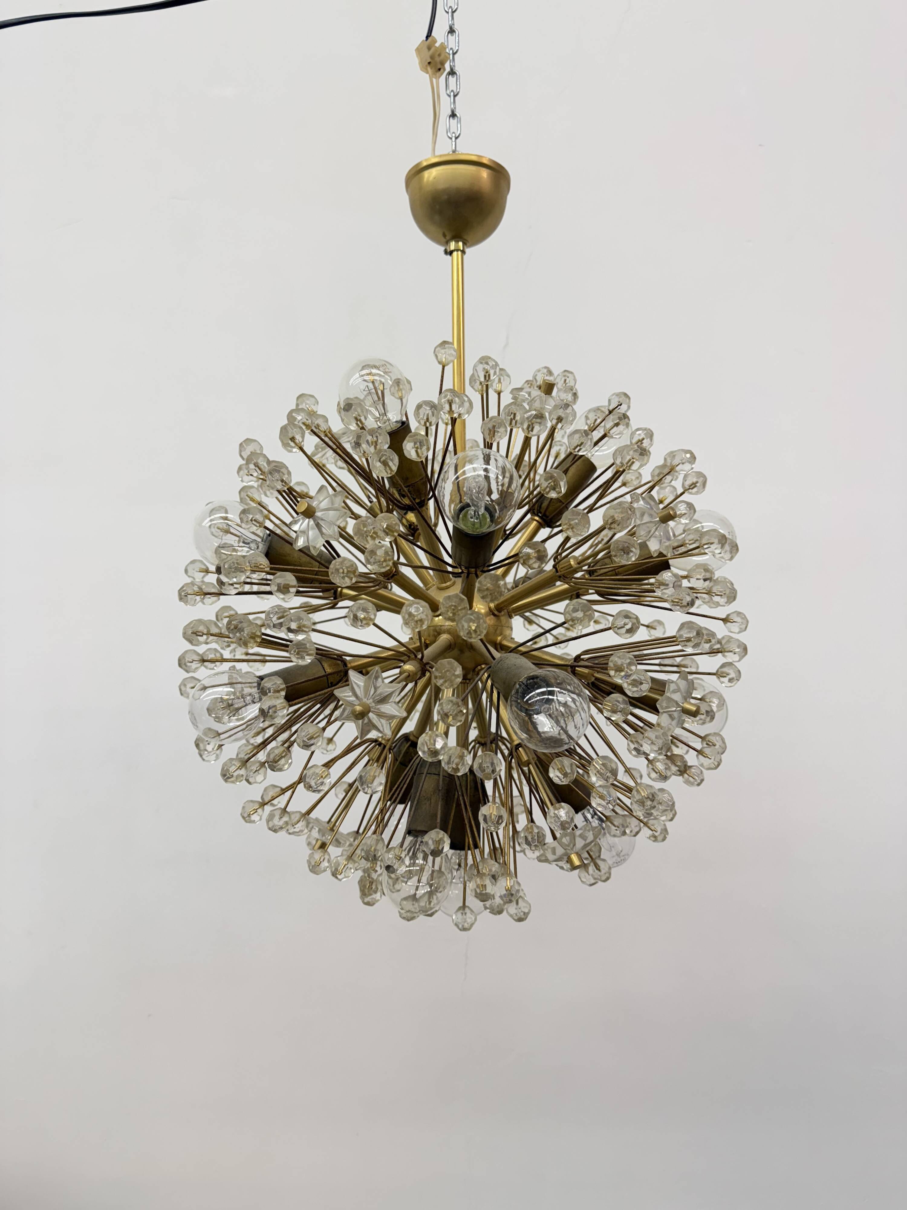 Starburst Brass Chandelier by Emil Stejnar, Austria 1960s