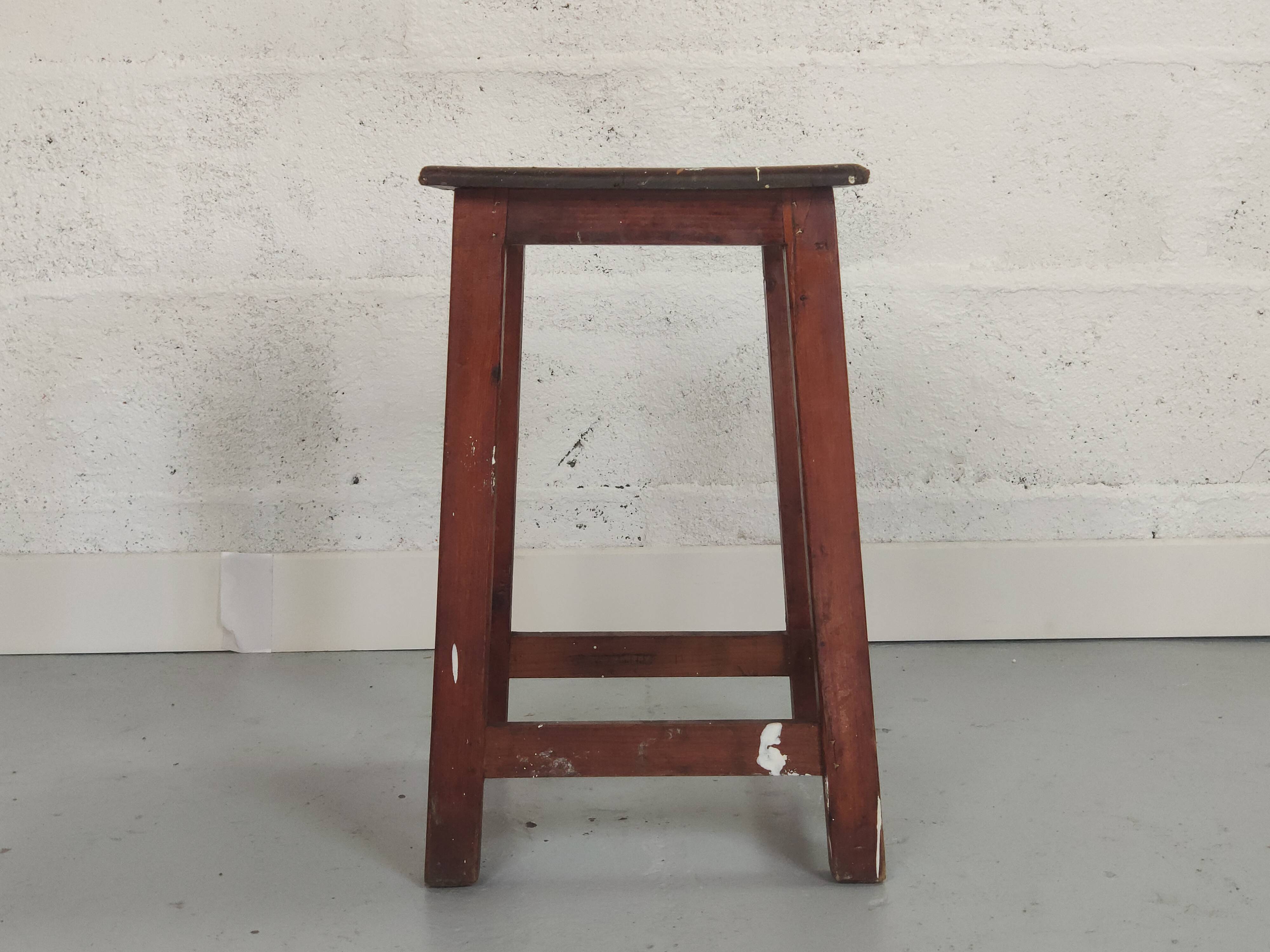 Vintage wooden painter's stool