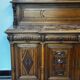 Two-part Renaissance-style buffet - Solid oak & marble, late 19th century