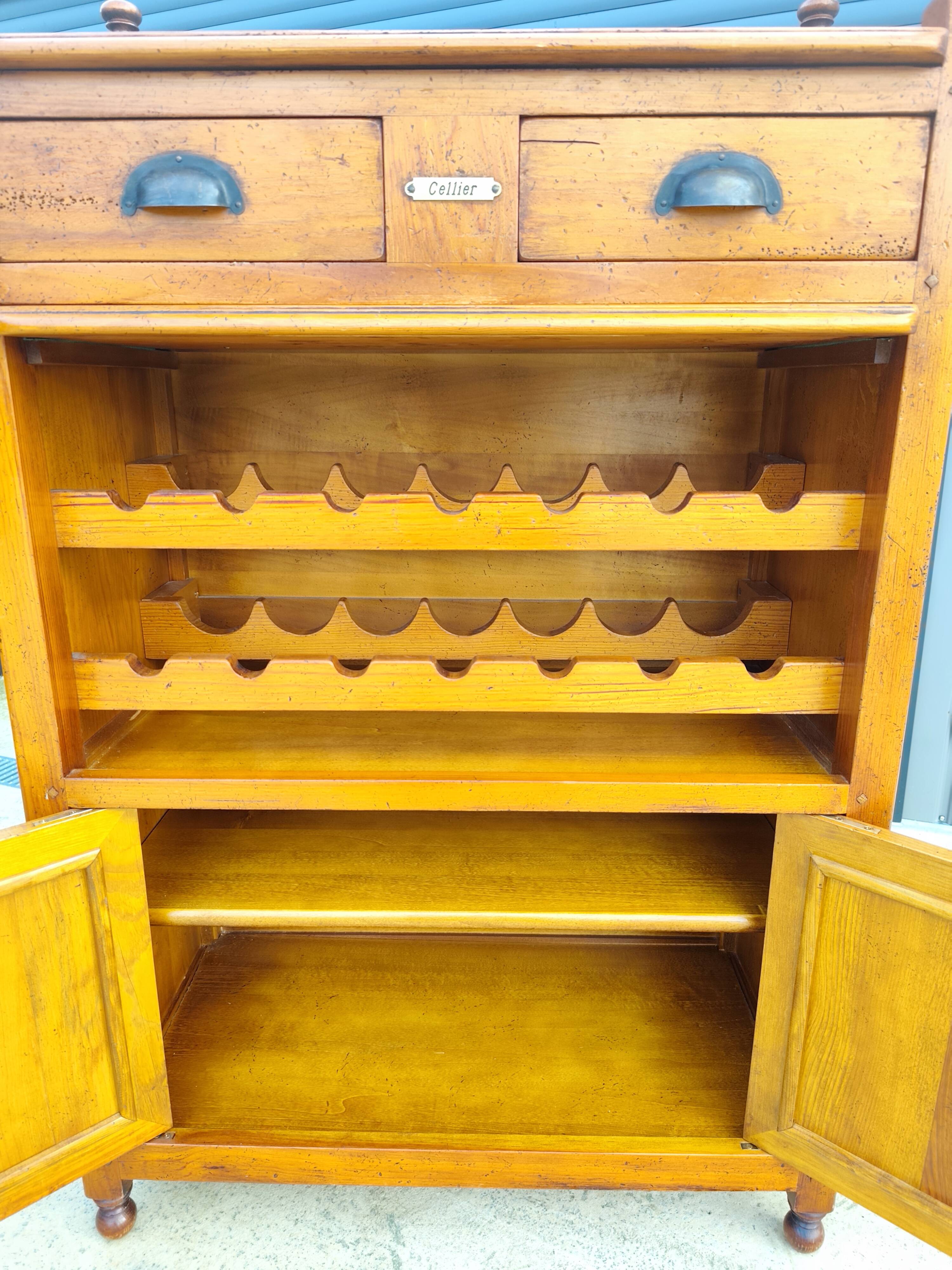 Buffet bar and wine cellar