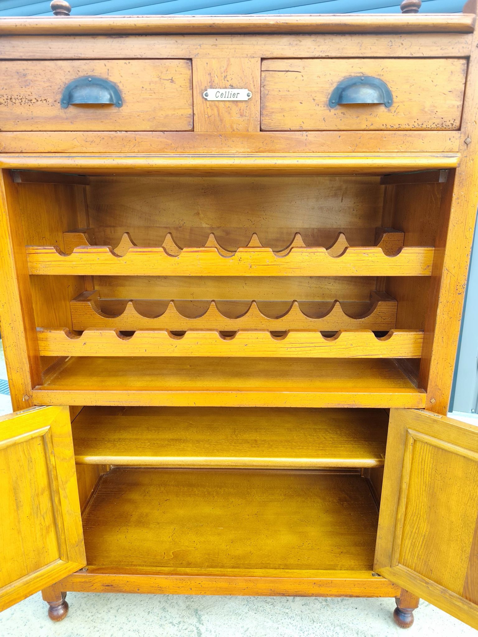 Buffet bar and wine cellar
