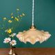 Vintage yellow opaline pendant light