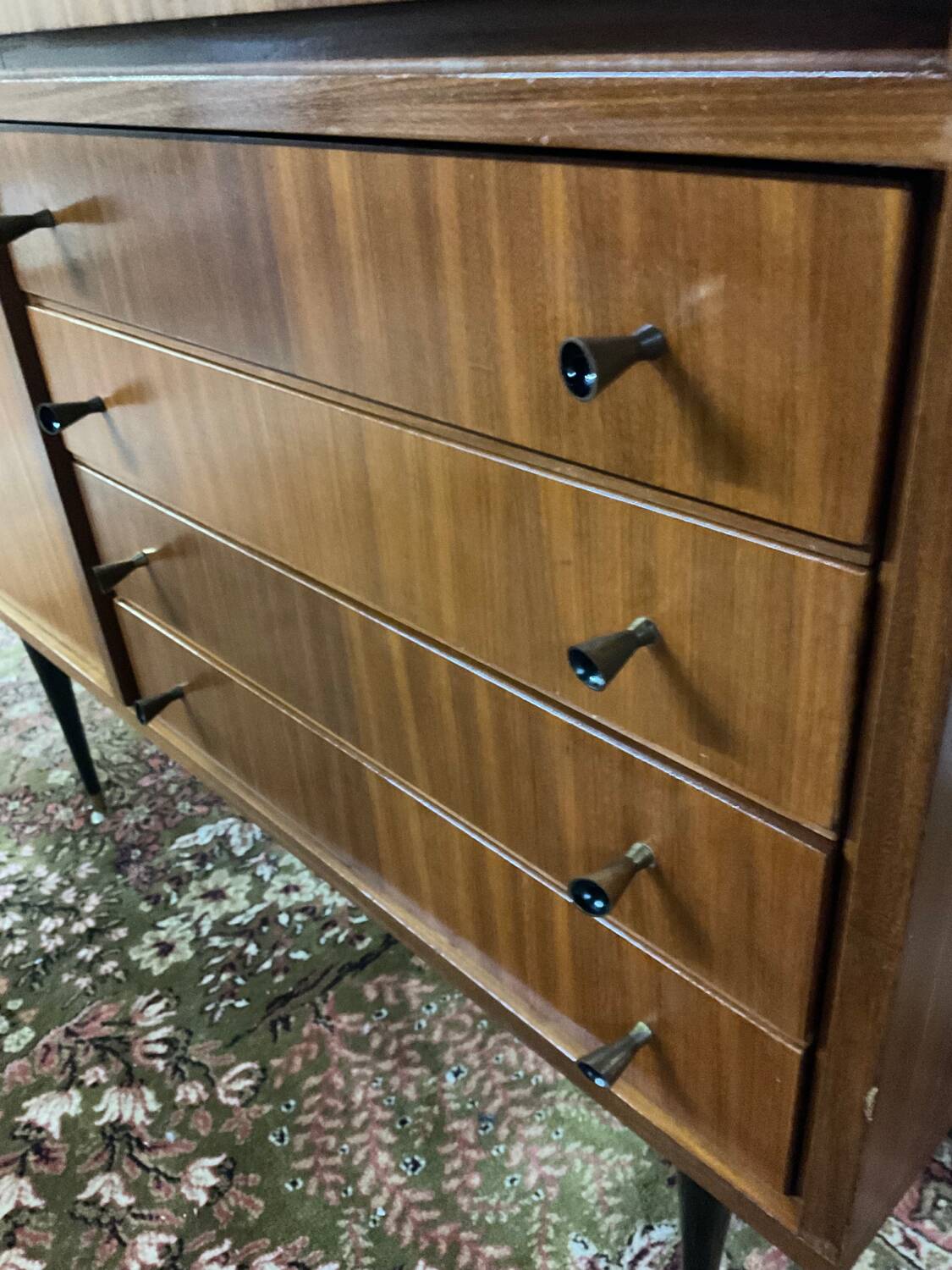 Vintage teak bar/secretary cabinet
