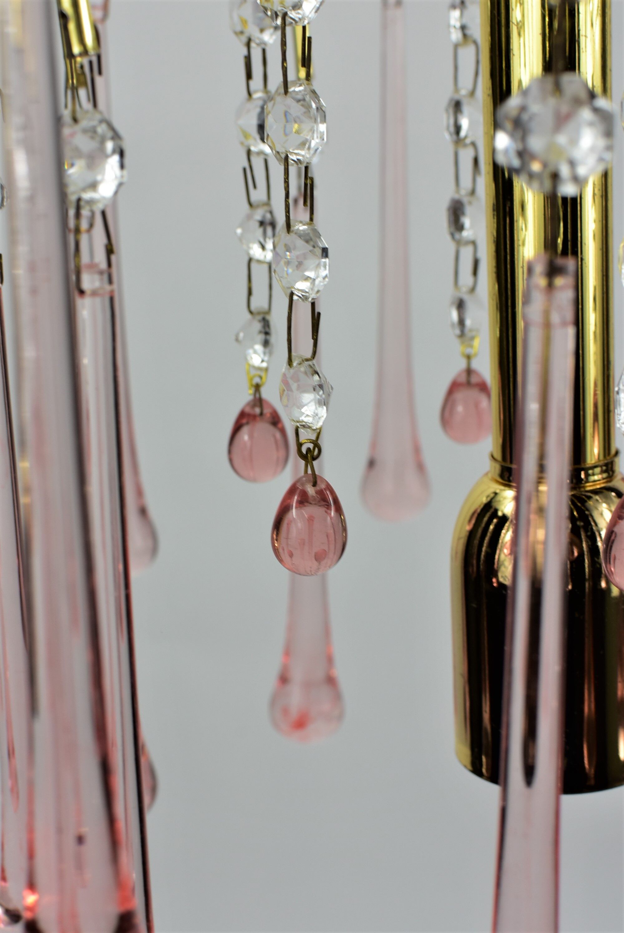 Chandelier tassels pink drops