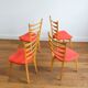 Suite de 4 chaises vintage 1960s