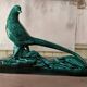 Art Deco Pheasant in Green Ceramic