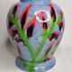Ricard enamelled ceramic vase, signed, 28 cm