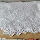 Dessus de lit en coton blanc écru jeté de lit en crochet