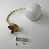 Old vintage curve opal wall lamp