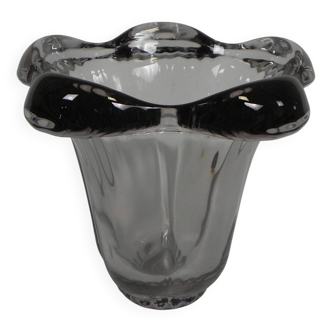 Thick-walled glass vase in Daum style, 1950s