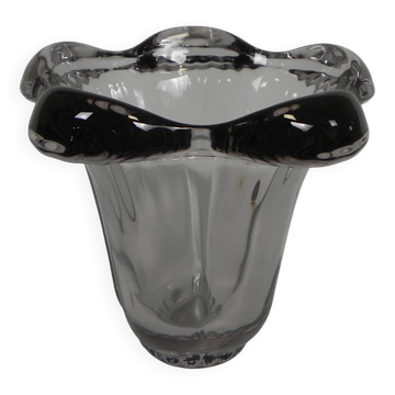 Thick-walled glass vase in Daum style, 1950s