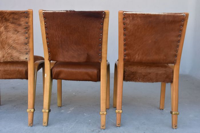 Von bode series of 4 chairs Steiner Edition Colt leather