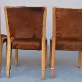 Von bode series of 4 chairs Steiner Edition Colt leather