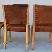 Série de 4 chaises Von Bode édition Steiner cuir de poulain