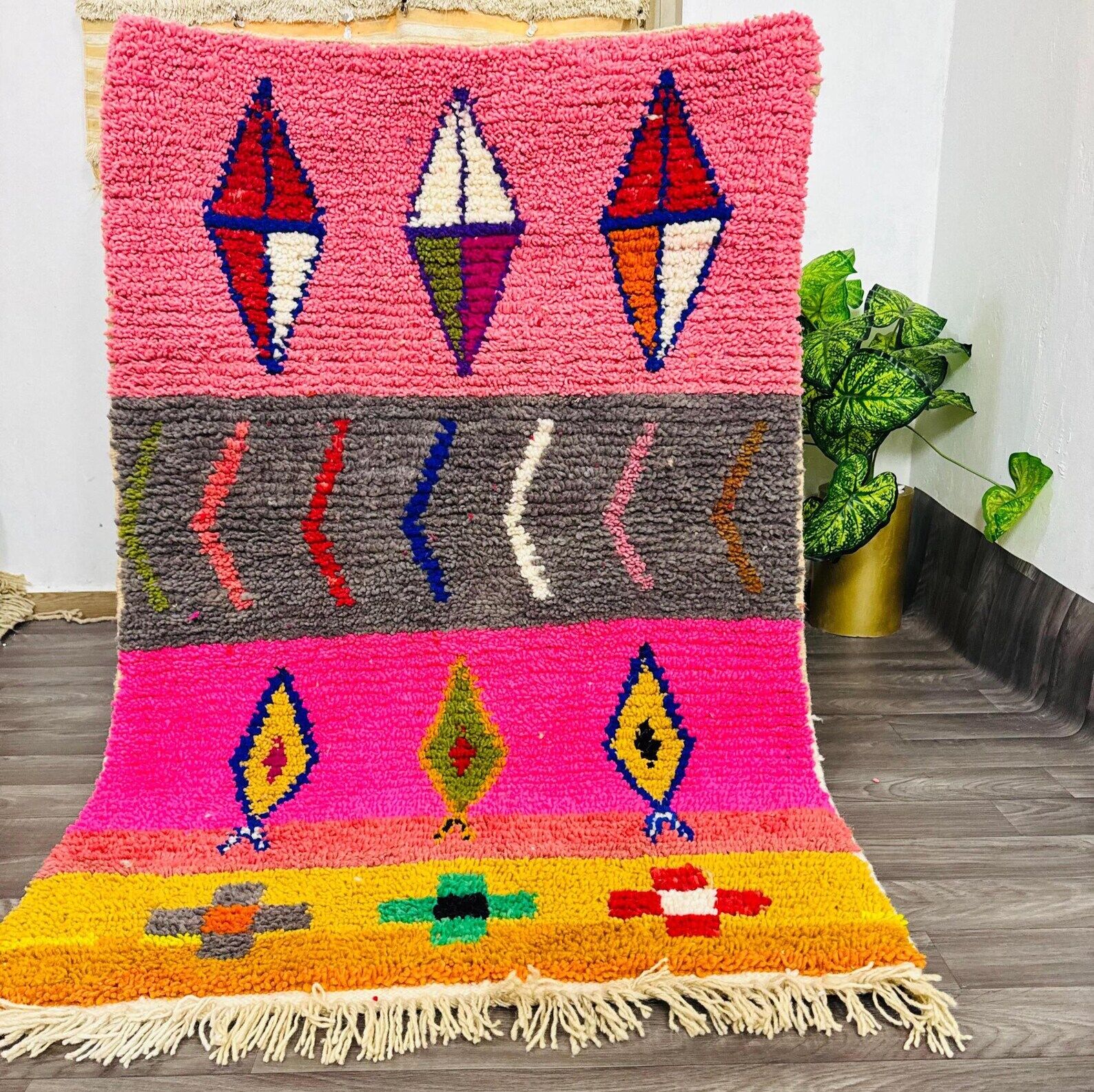 Handmade Berber rug in wool 150/250cm