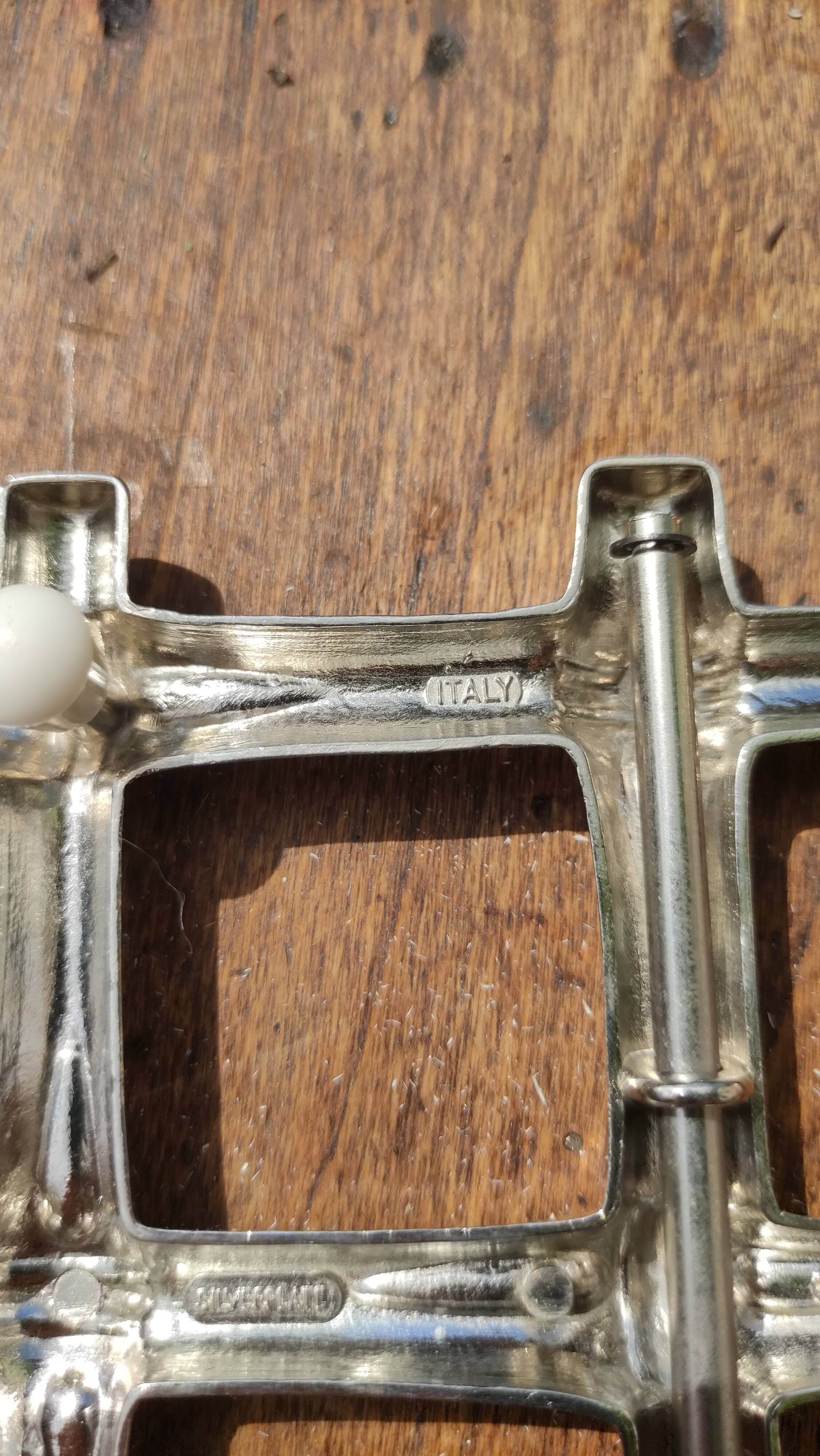 Vintage stretchy underside in silver metal Italy
